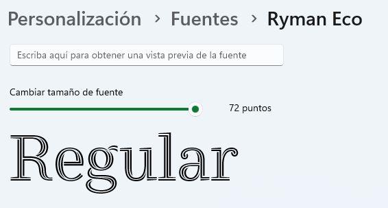 Type de police Ryman Eco