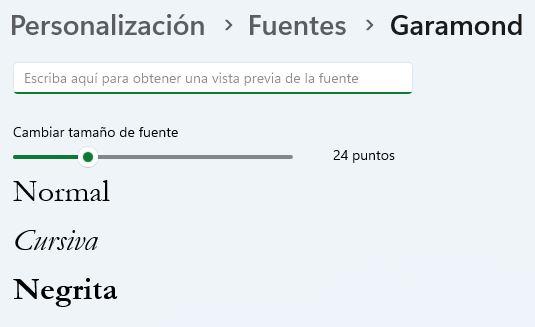 Type de police Garamond
