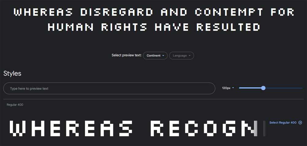 Police sérigraphiée