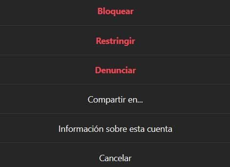 bloquer le compte Instagram