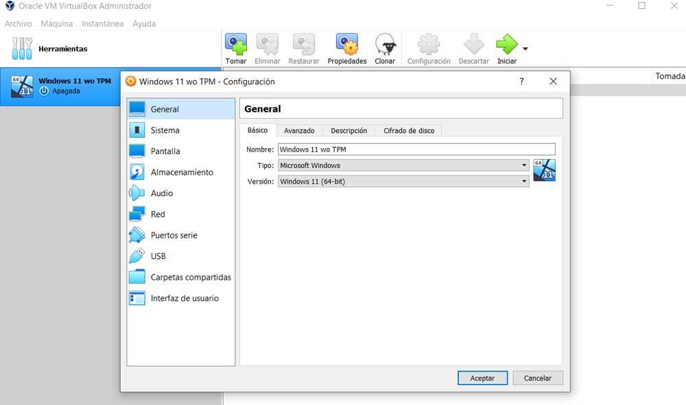 boîte virtuelle Windows 11
