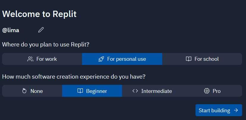 commencer la réplique