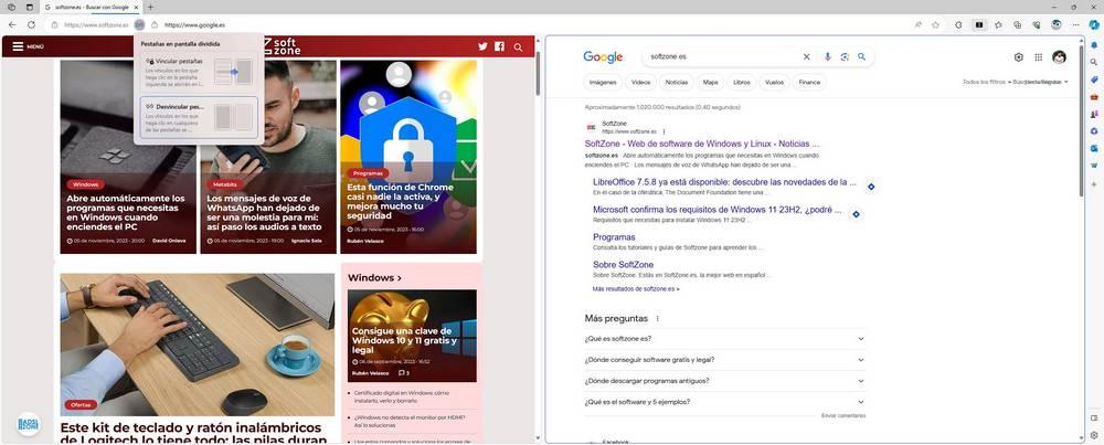 Écran partagé de bord