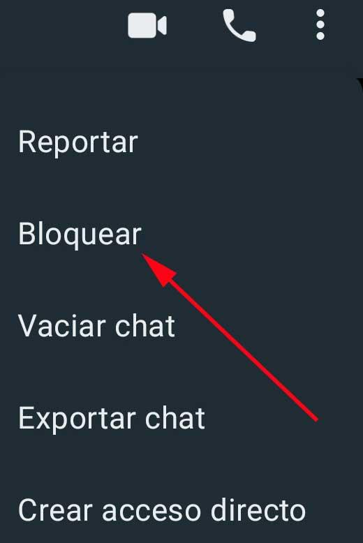 bloquer les contacts WhatsApp