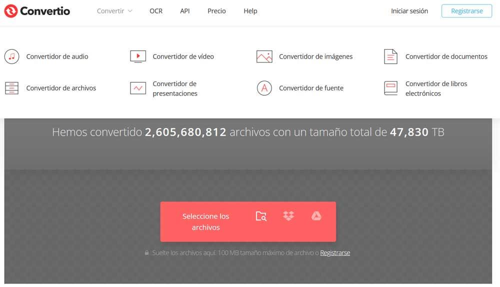 Catégories de conversion