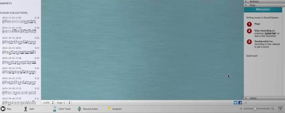 Interface ScoreCloud