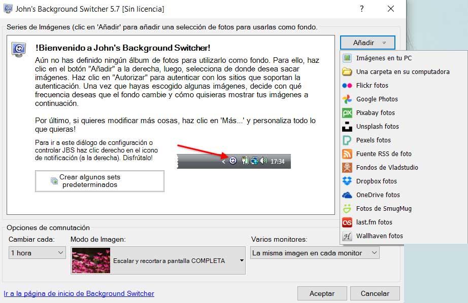 Programme d'arrière-plans Windows