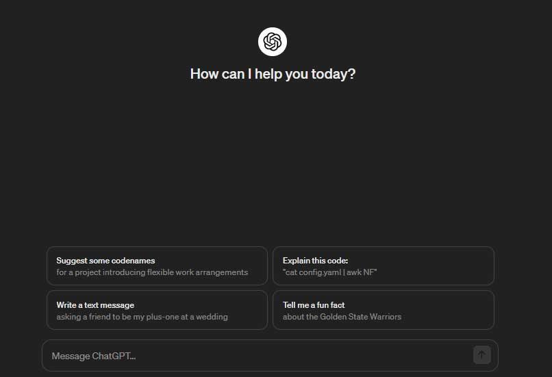 Interface ChatGPT