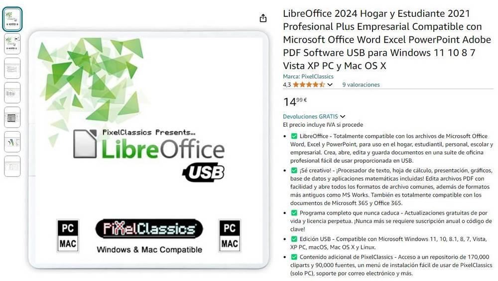 Arnaque LibreOffice Amazon - 1