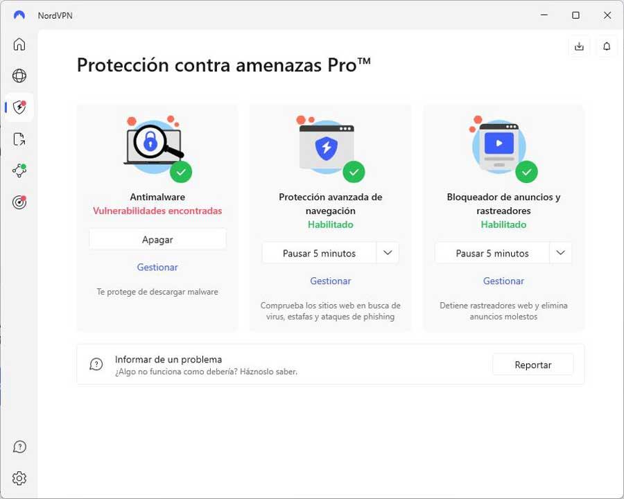 interface de protection contre les menaces