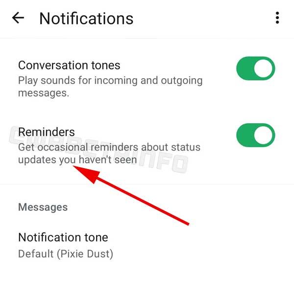 changer le statut de WhatsApp