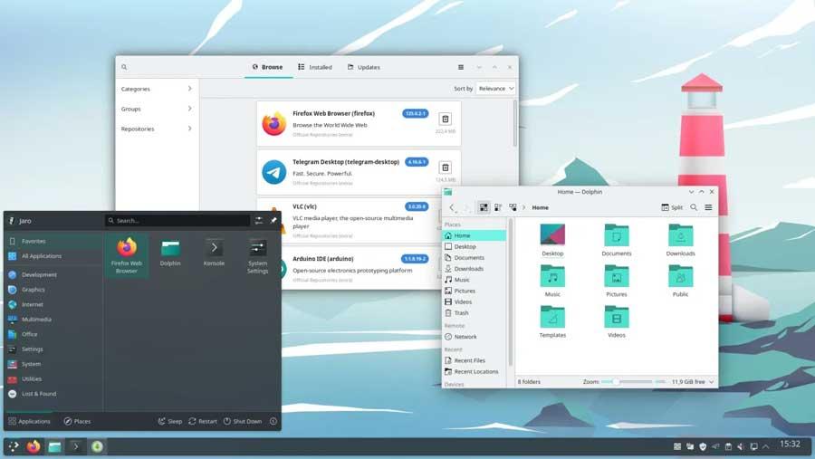 interface Linux Manjaro