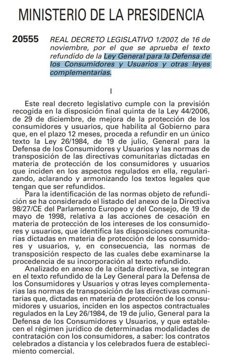 BOE Droit de la Consommation