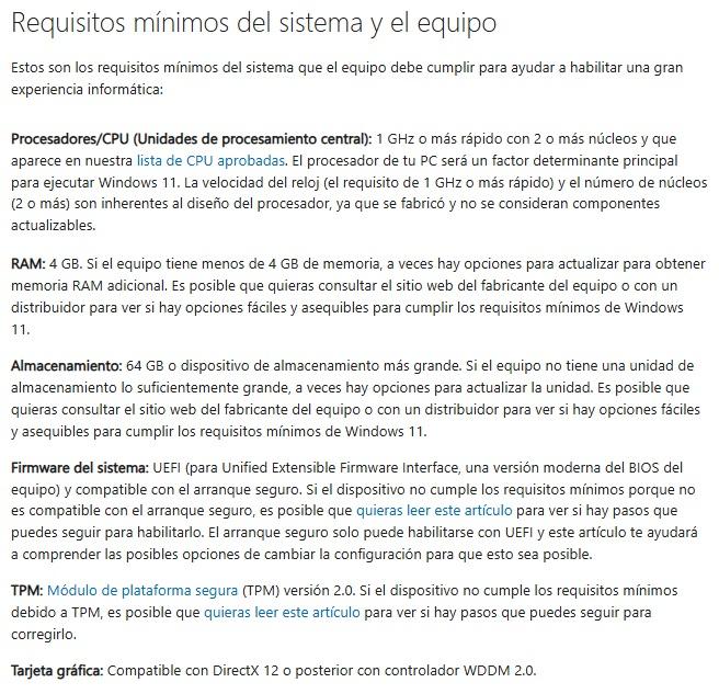 Exigences de Windows 11