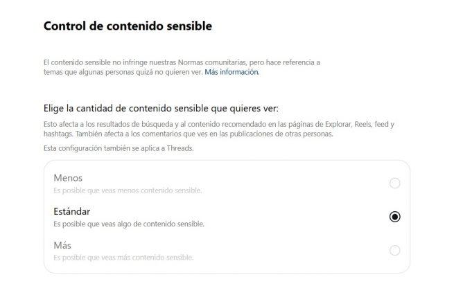 Paramètres Instagram