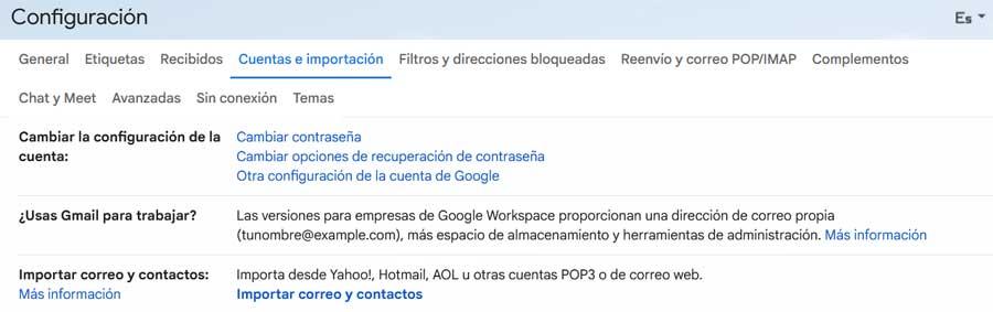 Configuration de Gmail