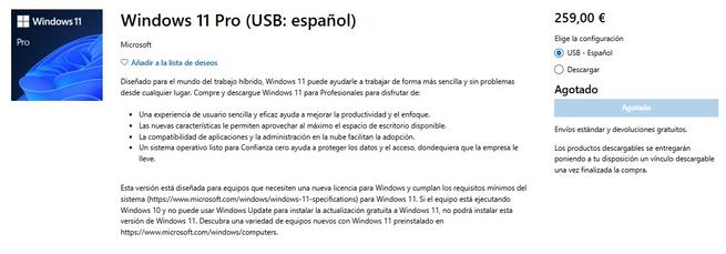 Prix ​​de Windows 11 Pro