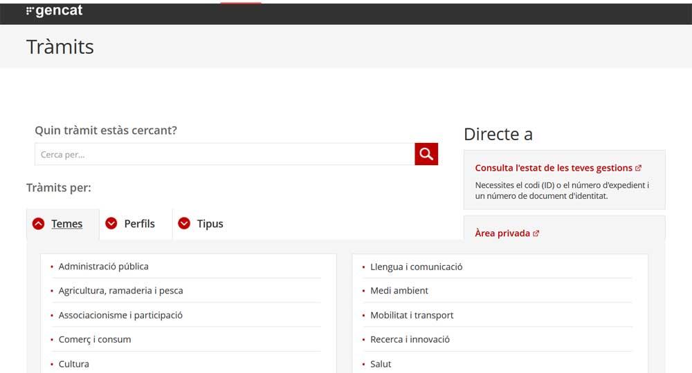 Procédures Web Catalogne