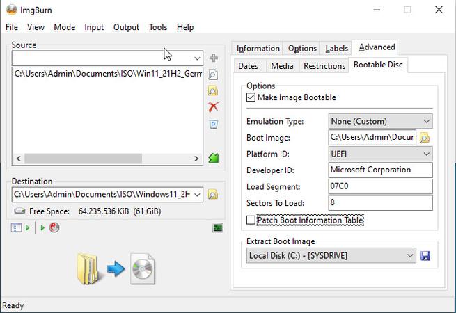 Programme d'interface Imgburn