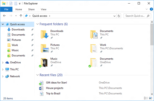 Esthétique de l'explorateur Windows 10