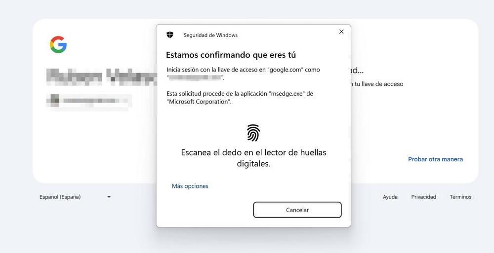 Authentification Google à l'aide de Passkey