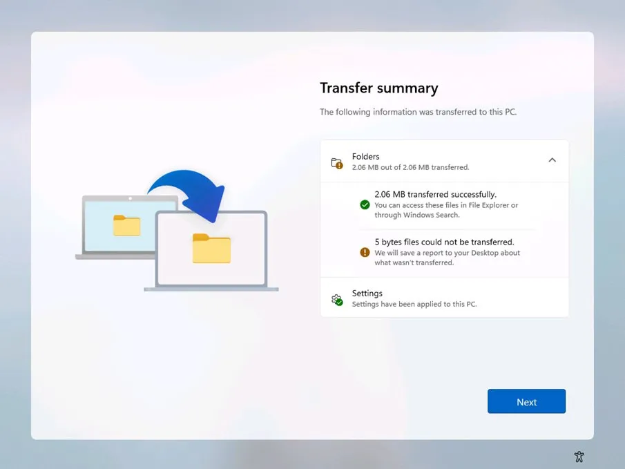 Transfert de données PC
