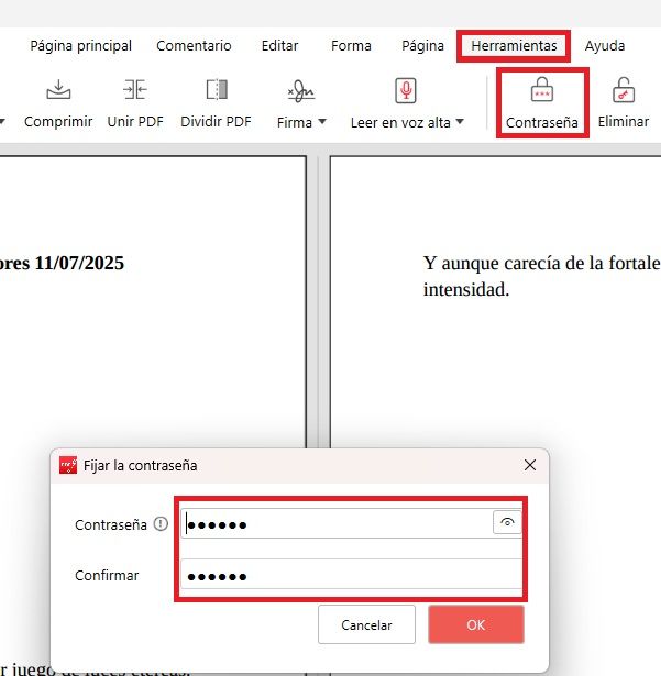 Établir un mot de passe dans PDFGEAR