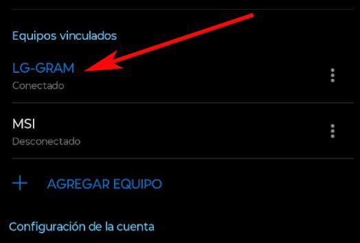Lien vers les équipes Windows