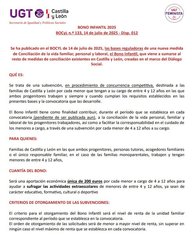 Annonces bonus pour enfants