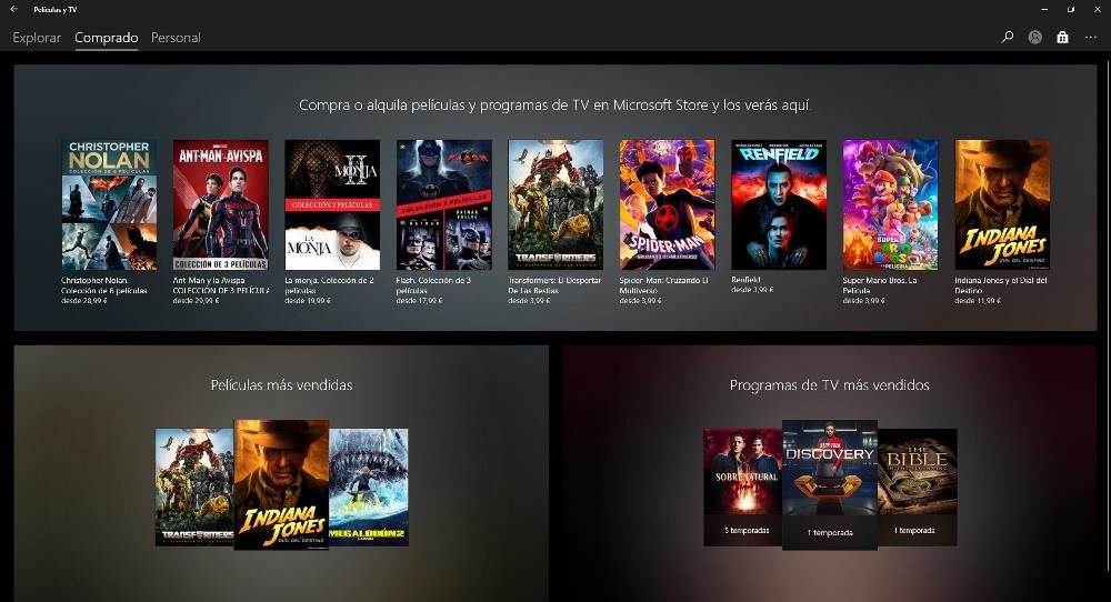 Films et télévision - Windows