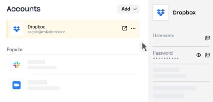 Mots de passe Dropbox