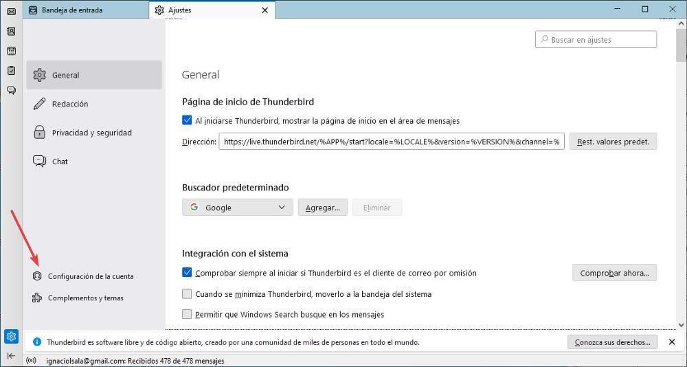 Ajouter une entreprise Thunderbird