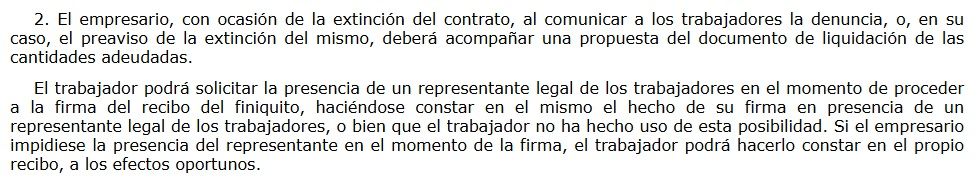 Extrait de statut des travailleurs