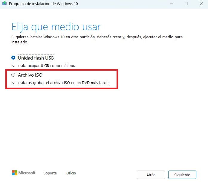Choisissez le fichier ISO