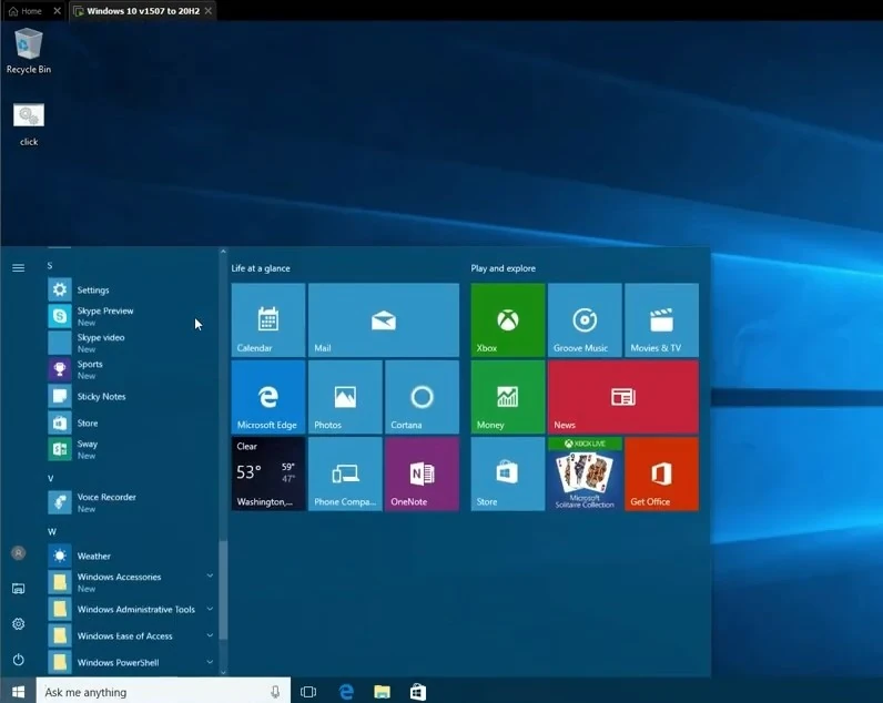 Vue Windows 10