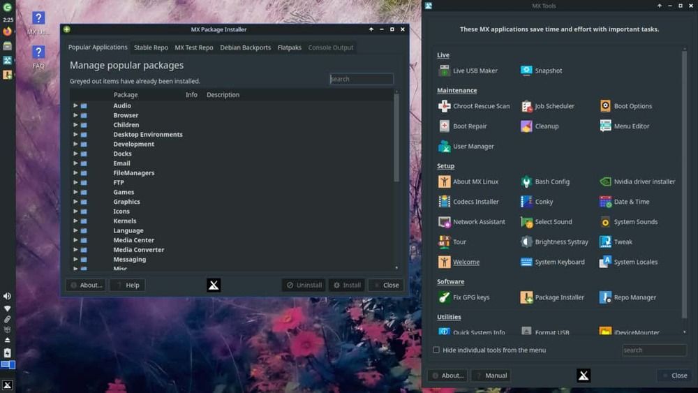 Interface MX Linux