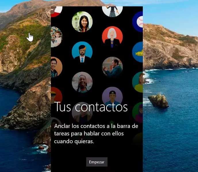 Contactez l'application pour Windows