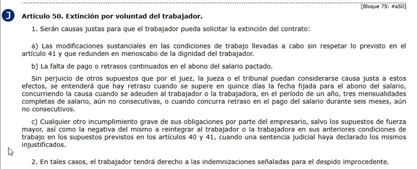 Extrait de statut des travailleurs