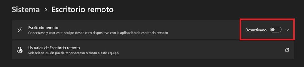 Système, activer le bureau à distance