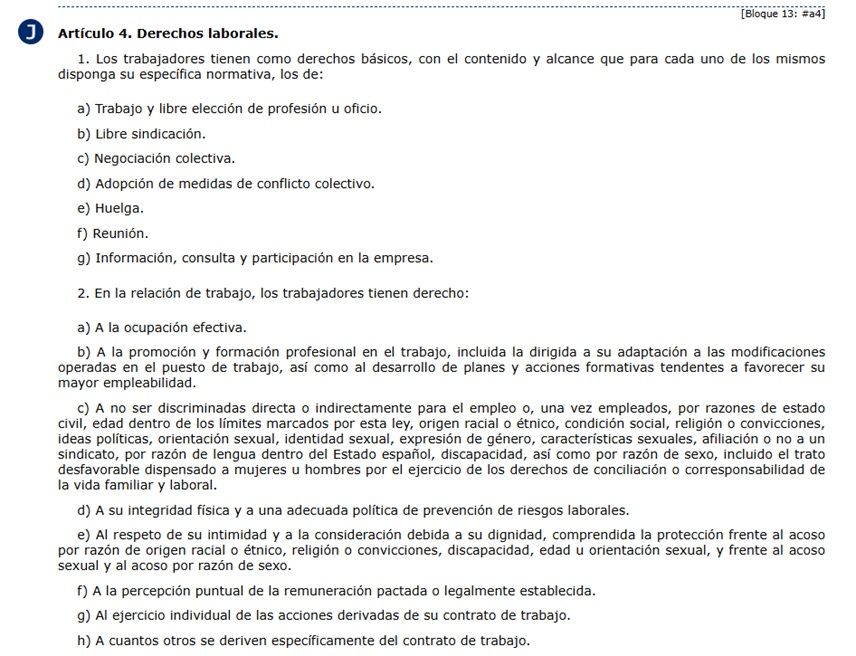 Statut des travailleurs