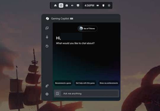 Capture de la fonction de copilote de jeu sous Windows