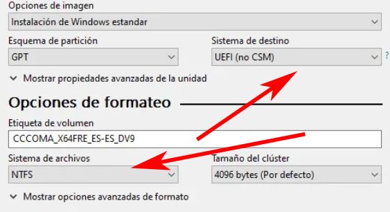 Système de fichiers du programme Rufus