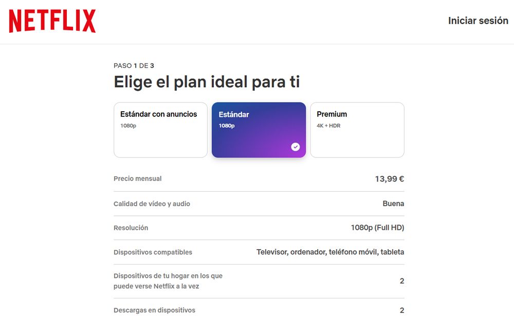 Prix ​​standard de Netflix