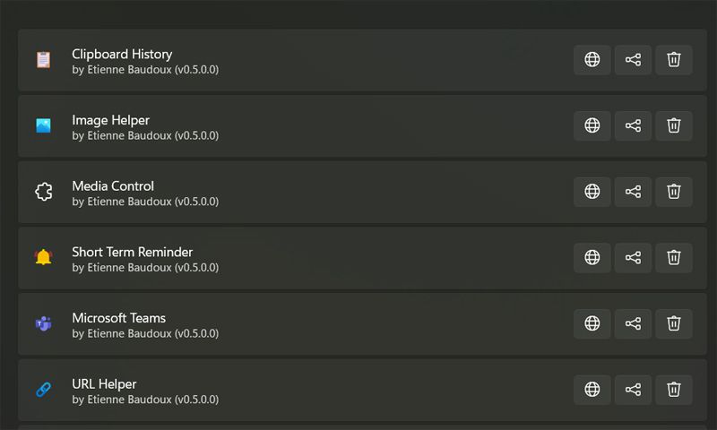Extensions d'application de fenêtre