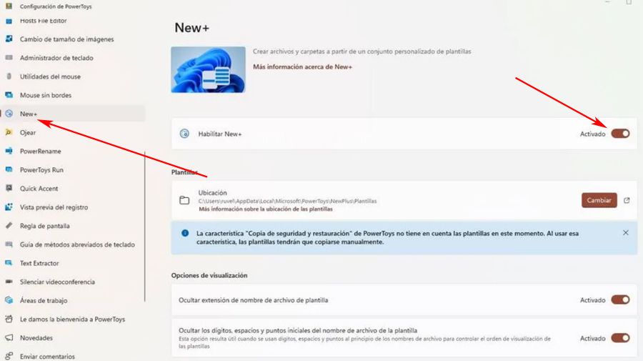 Nouvelle fonction + PowerToys contextuel
