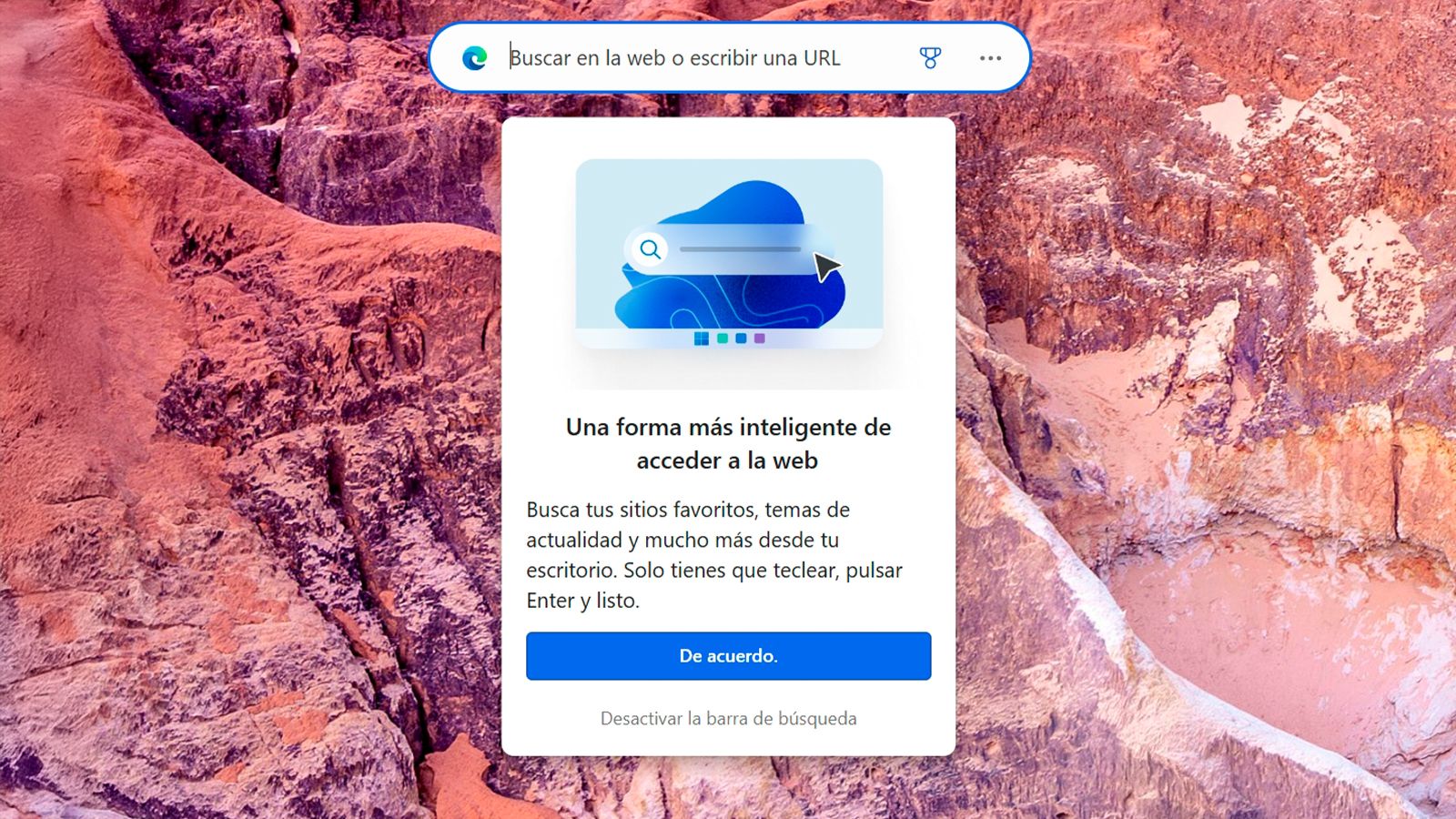 Edge a ajouté une barre de recherche à votre bureau: vous n'êtes pas seul et désactivez donc