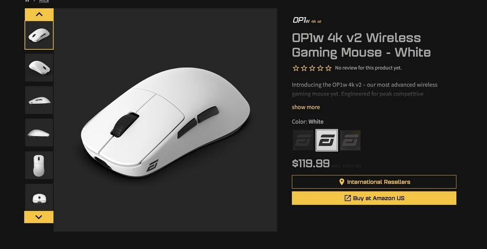 Gaming Endgame Gear OP1W V2 Mouse Photography, dont le logiciel officiel s'est engagé à Backdoor XRED entre juin et juillet 2025