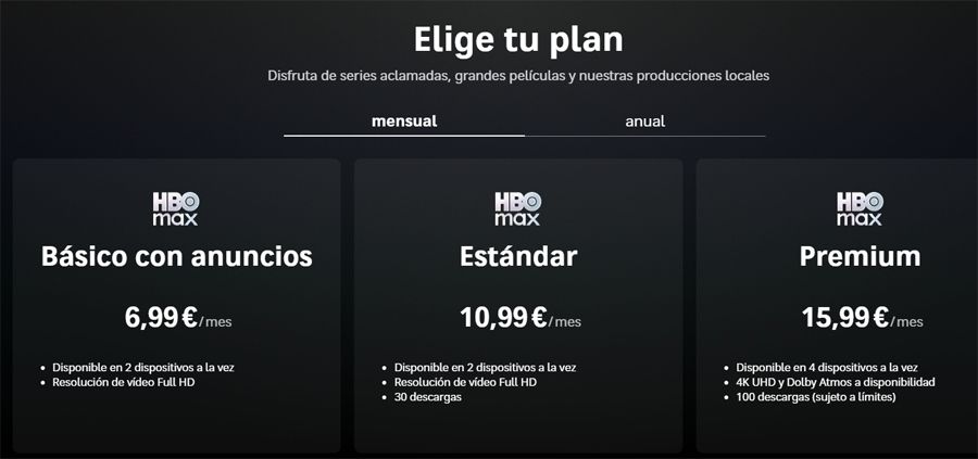 Prix ​​HBO Max