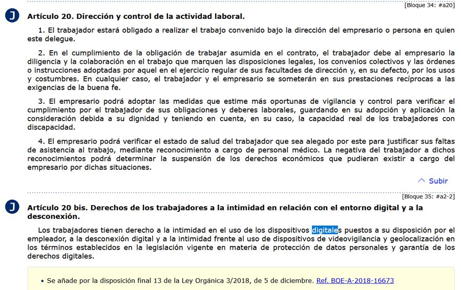 Statut numérique BOE