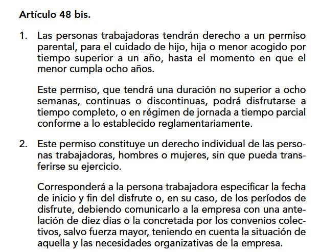 Statut parental de la BOE